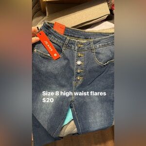 High waist flare jeans
